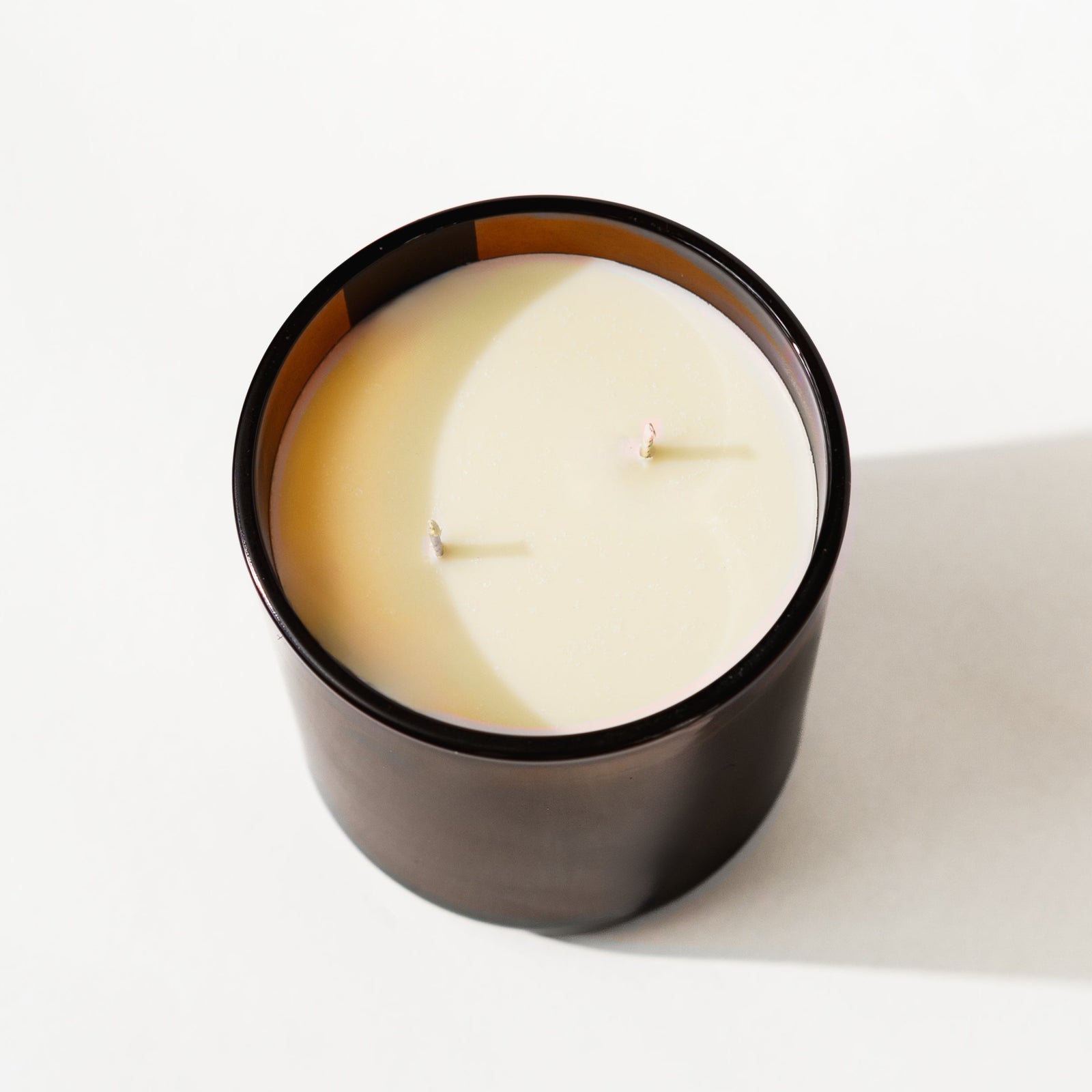 brown candle with white background