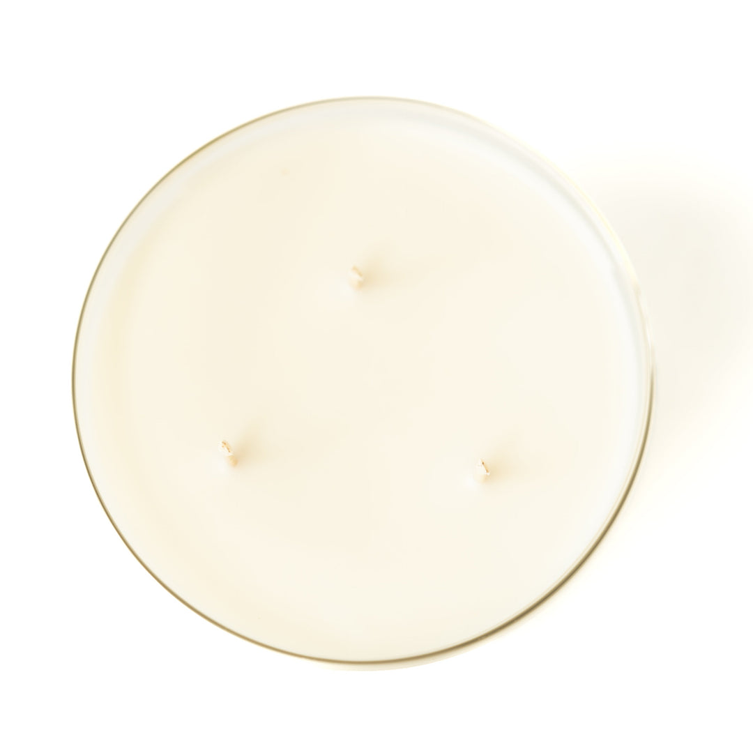 Top of three wick candle 