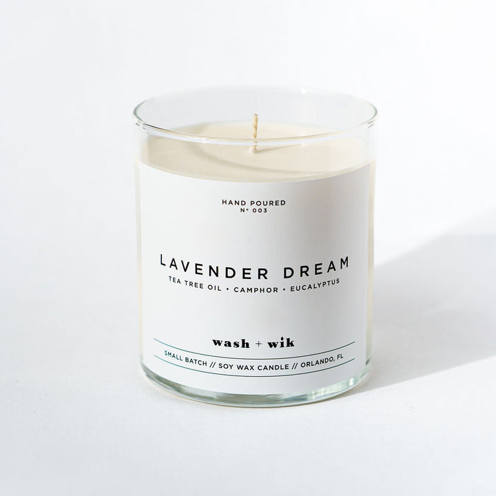 Candle labeled &