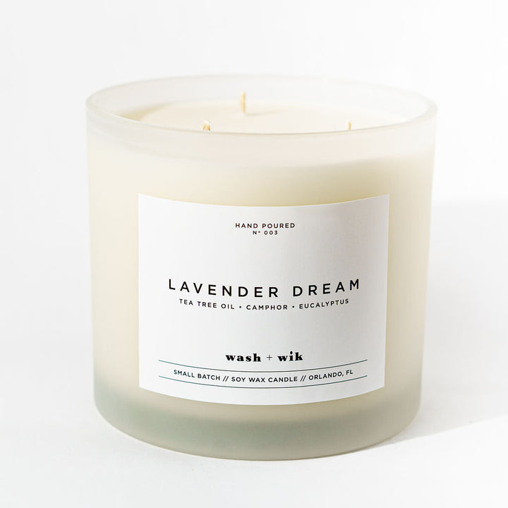 Candle labeled &
