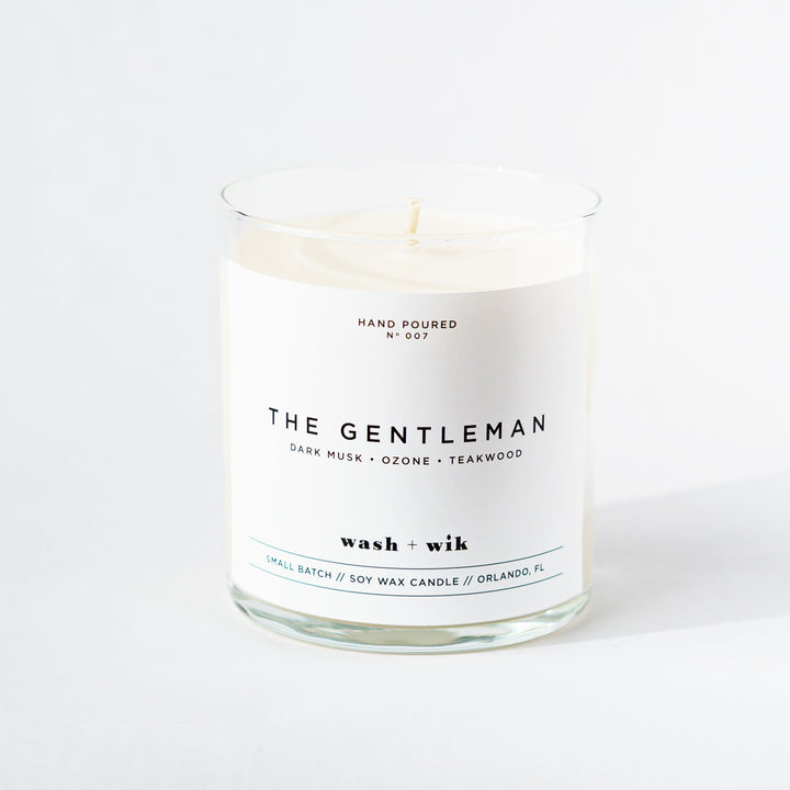 Candle labeled &