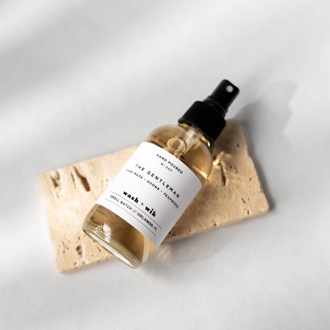 Skincare product with a label on a white background