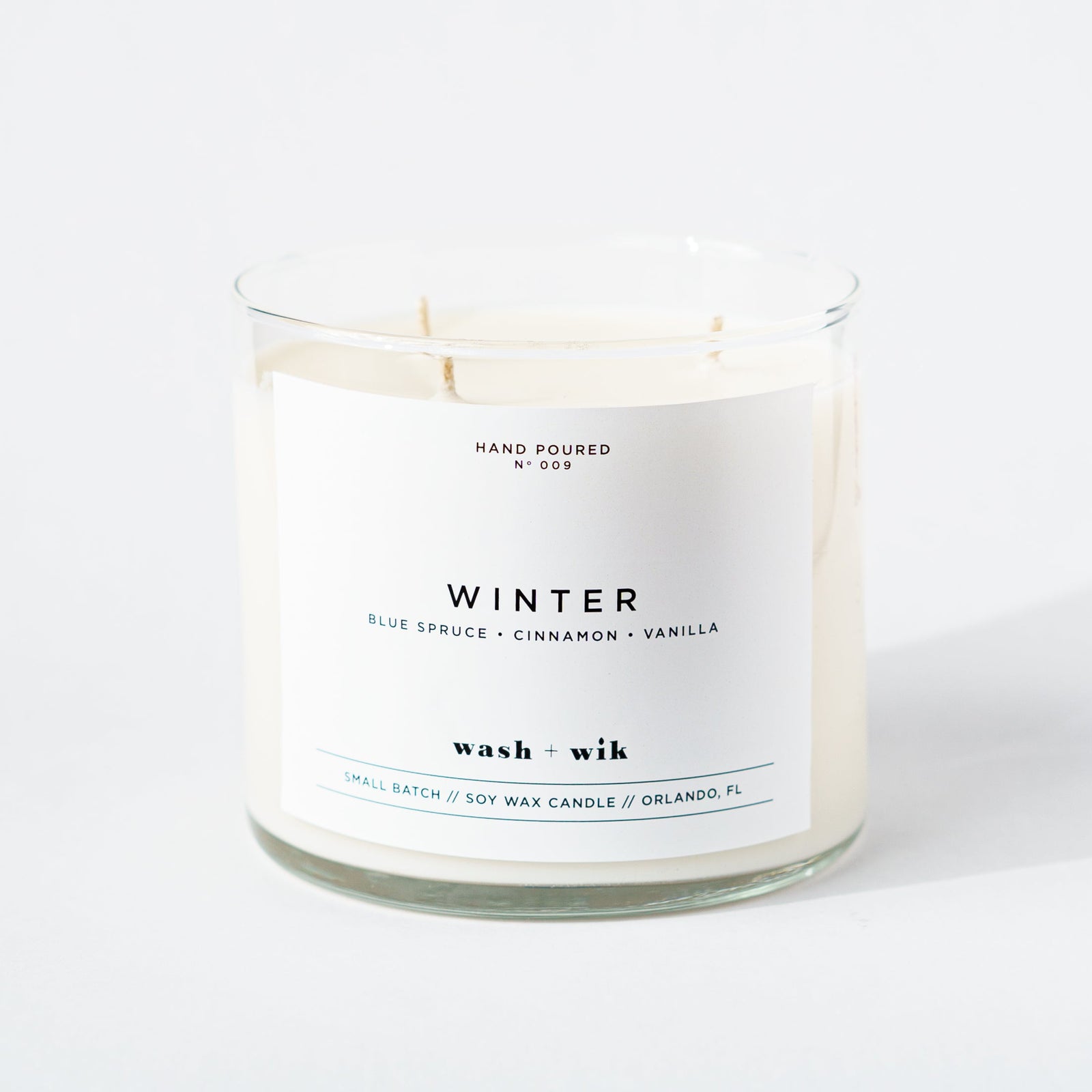 candle with label and white baclkground