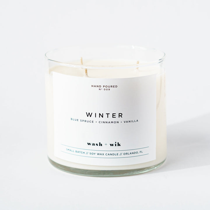 candle with label and white baclkground