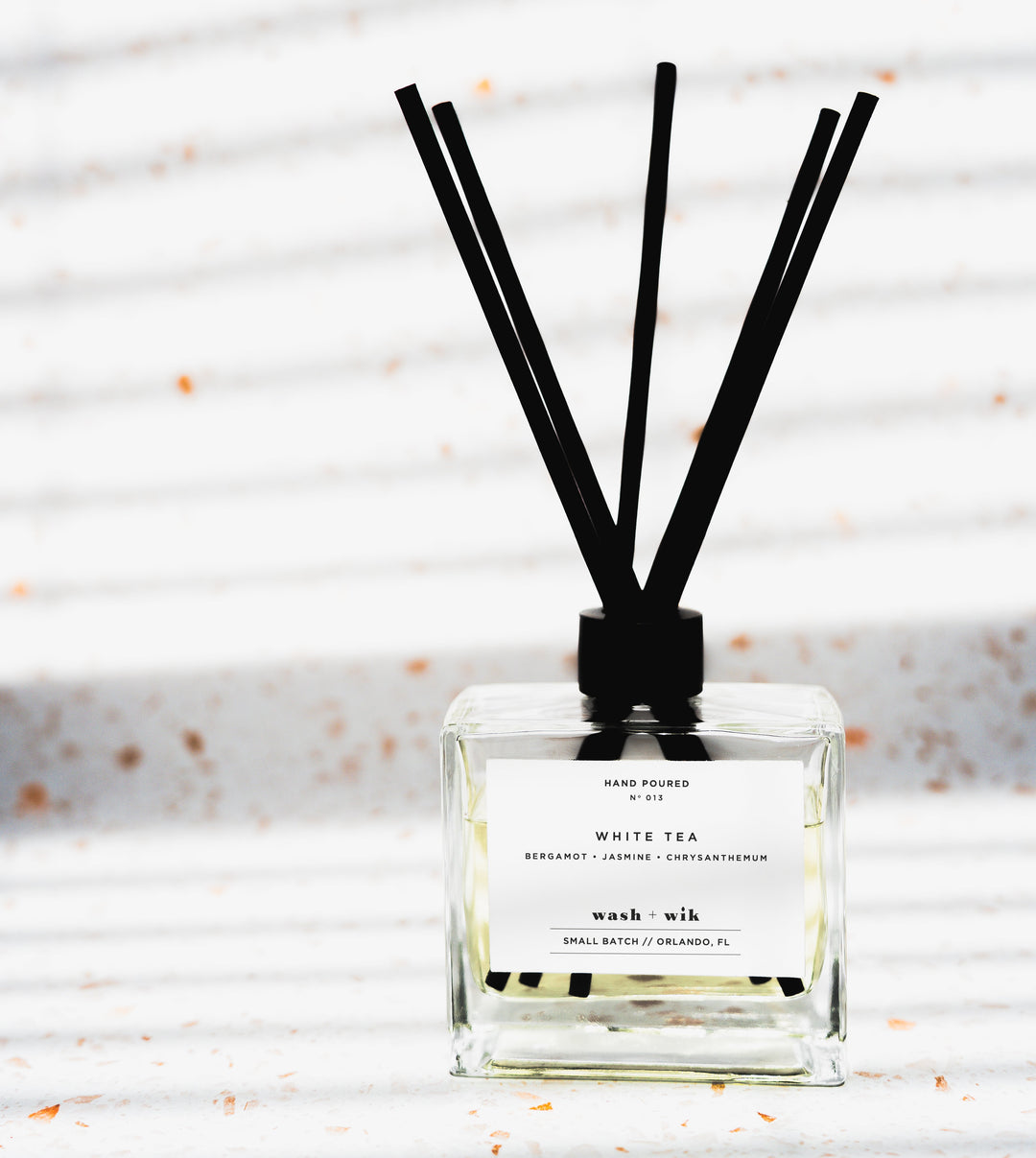 diffuser refill bottle on white background 