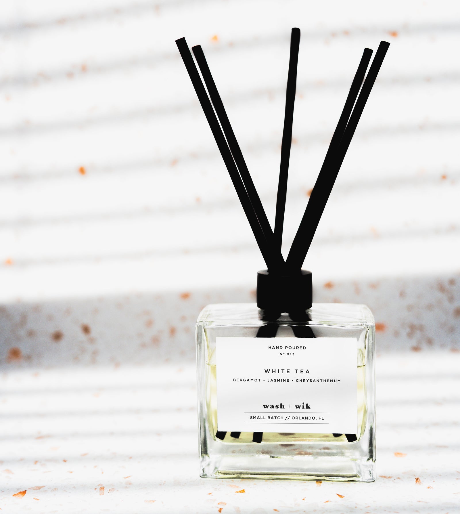 diffuser refill bottle on white background 