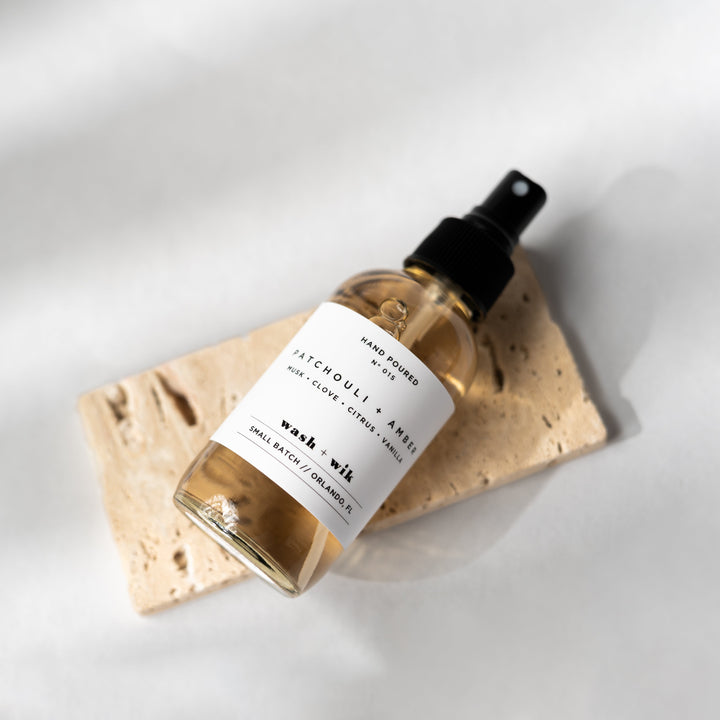 Skincare product with a label on a white background