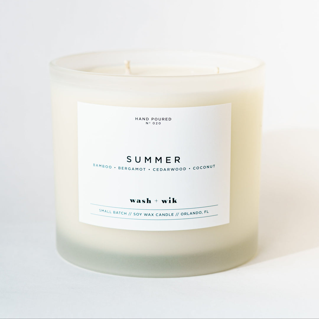Three wick tumbler candle