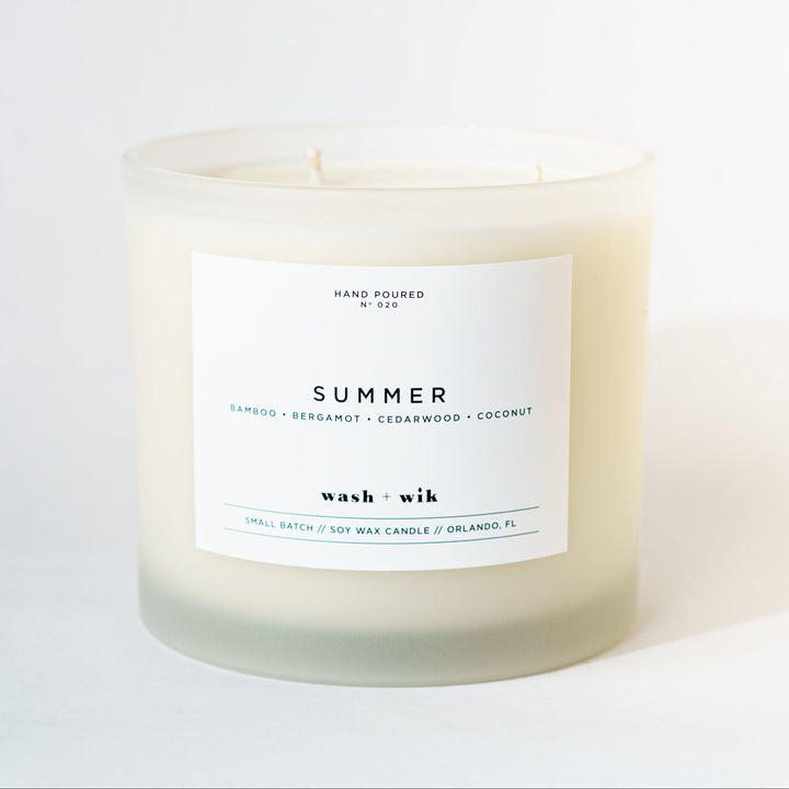 Three wick tumbler candle