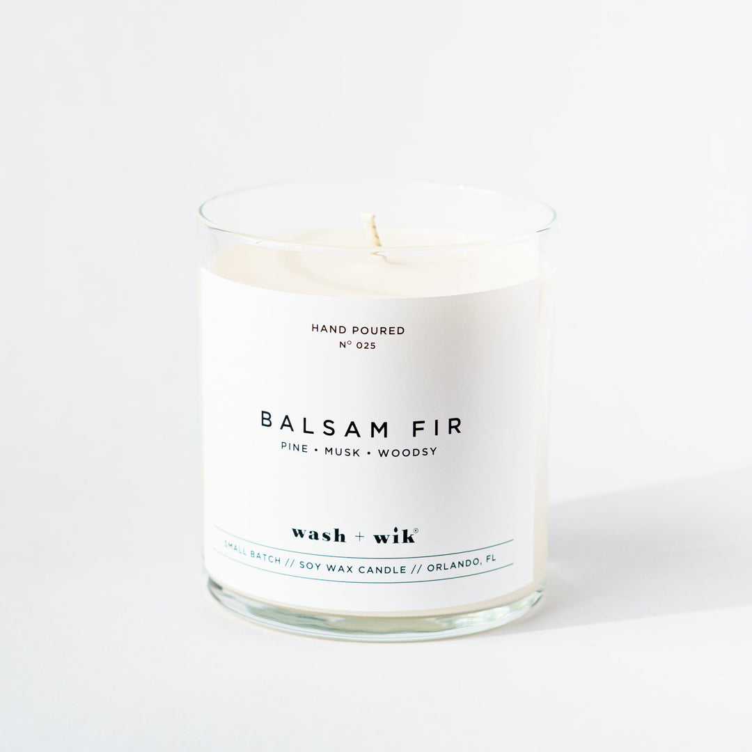 candle with label and white background