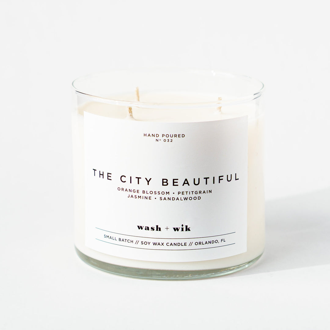 Candle labeled &