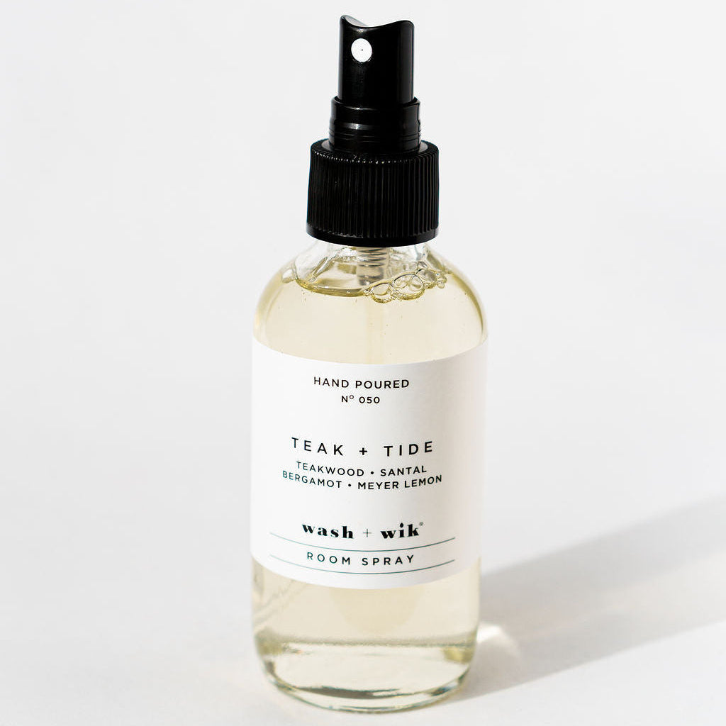 Room spray bottle labeled &