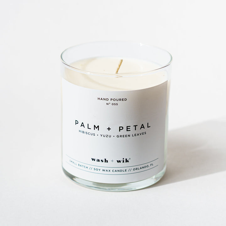 1 wick candle on a white background