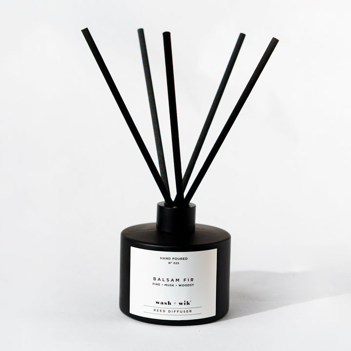 Black Reed Diffuser on a white background