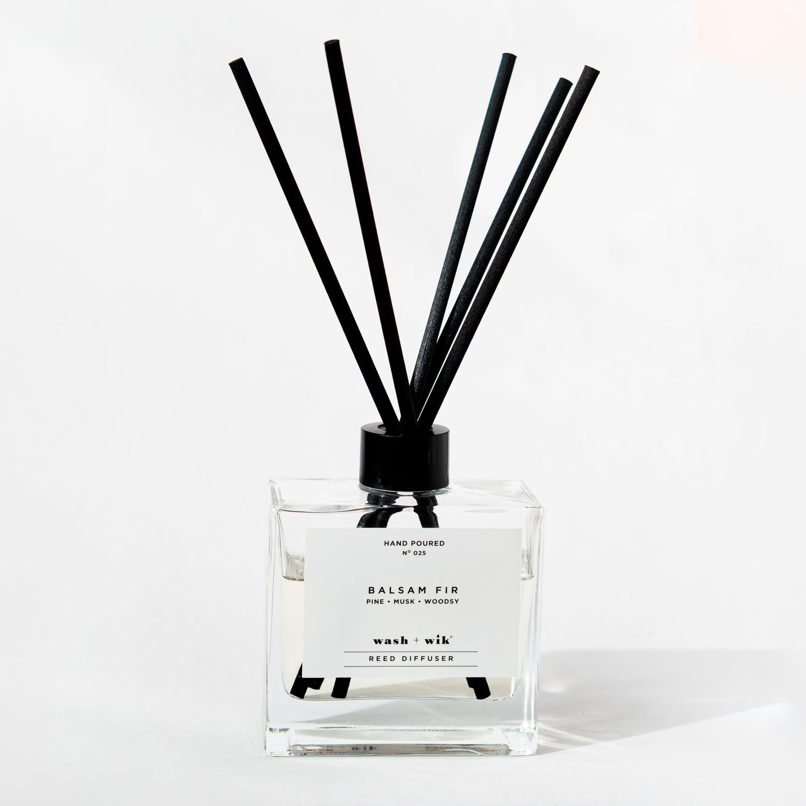 Clear Reed Diffuser on a white background