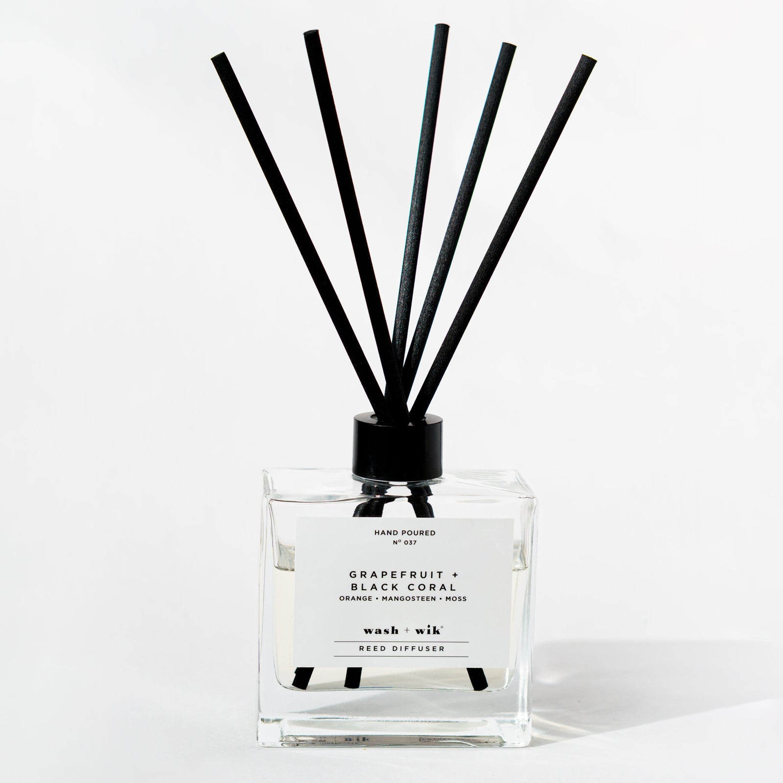 Clear Reed Diffuser on a white background