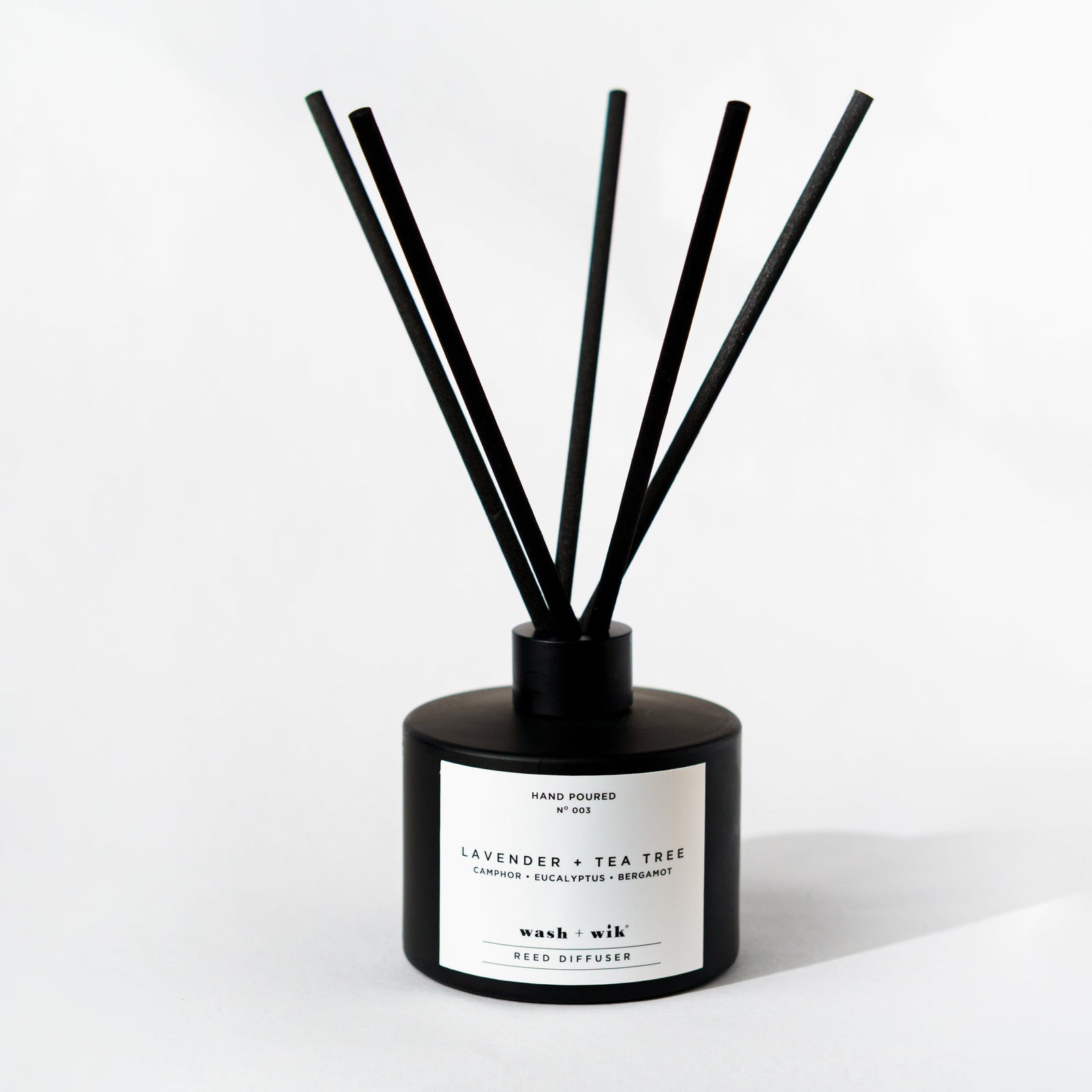 Black Reed Diffuser on a white background