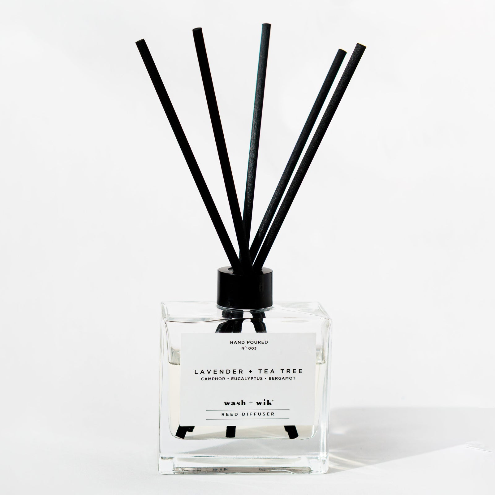 Clear Reed Diffuser on a white background