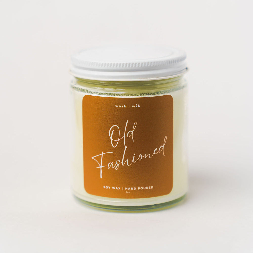 Candle jar labeled &