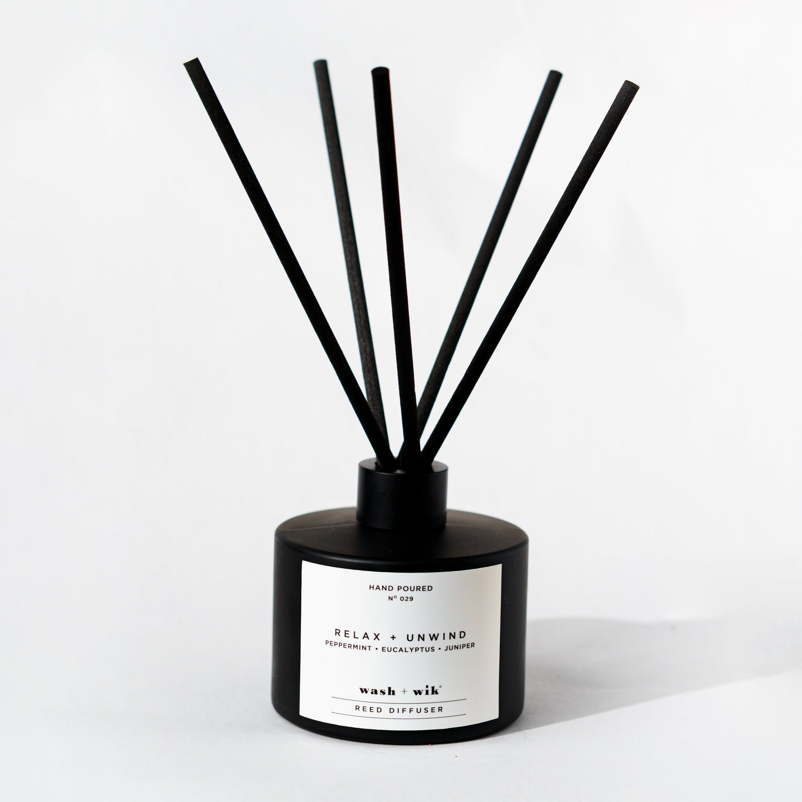Black Reed Diffuser on a white background