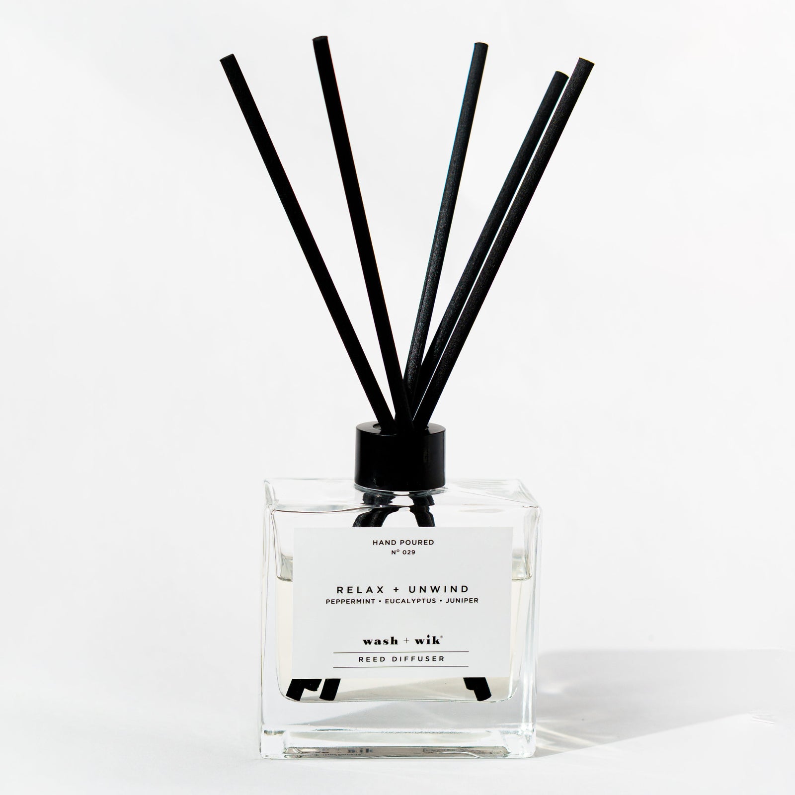 Clear Reed Diffuser on a white background