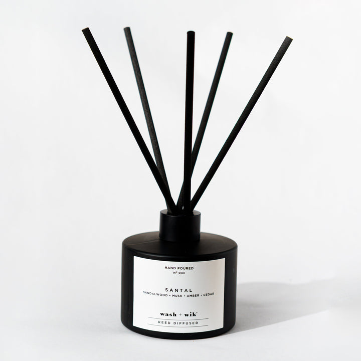 Black Reed Diffuser on a white background