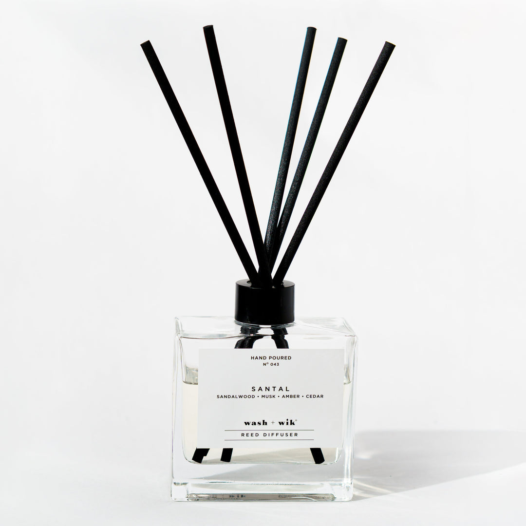Clear Reed Diffuser on a white background