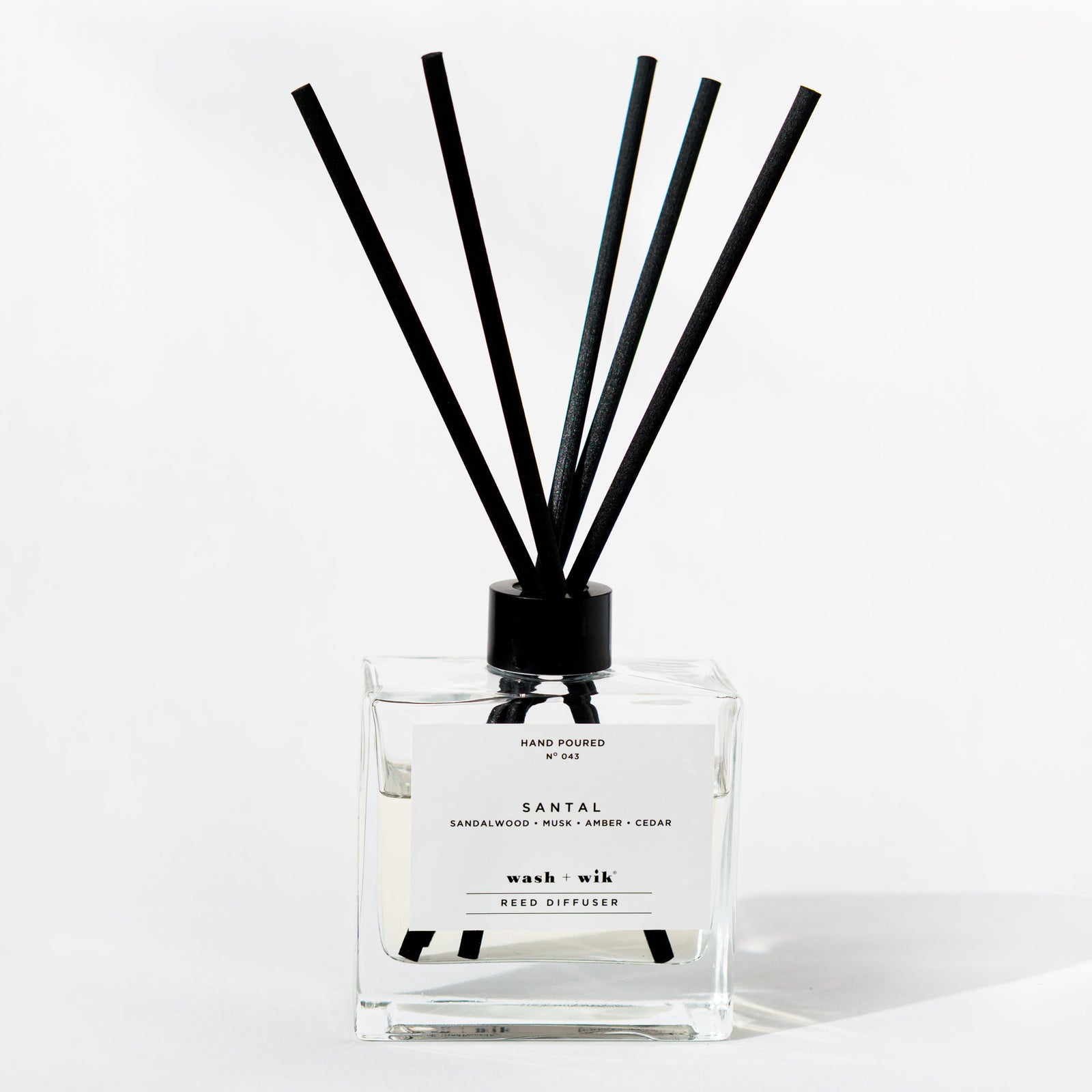 Clear Reed Diffuser on a white background