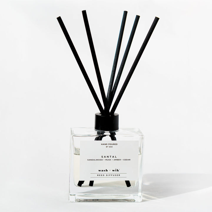 Clear Reed Diffuser on a white background