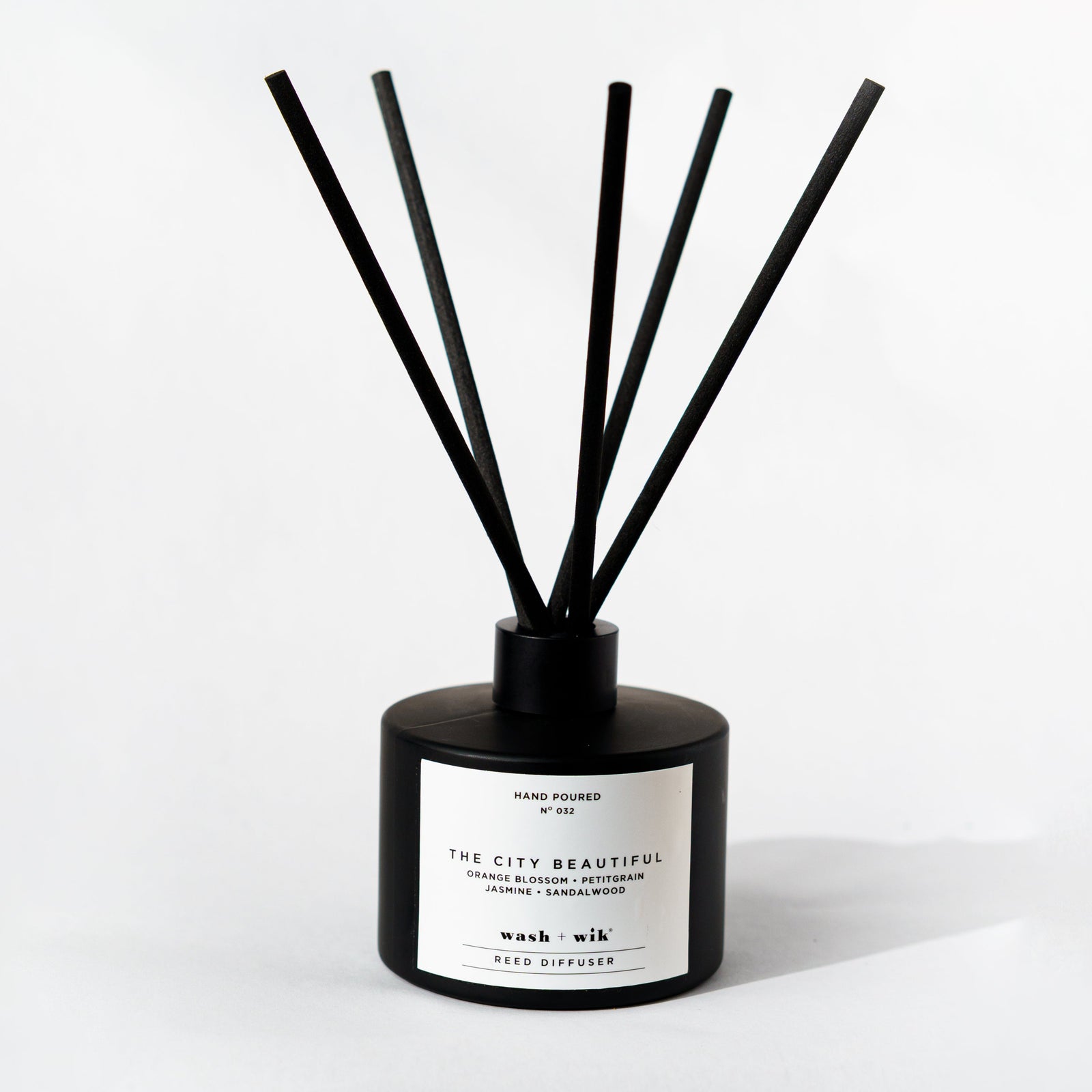 Black Reed Diffuser on a white background