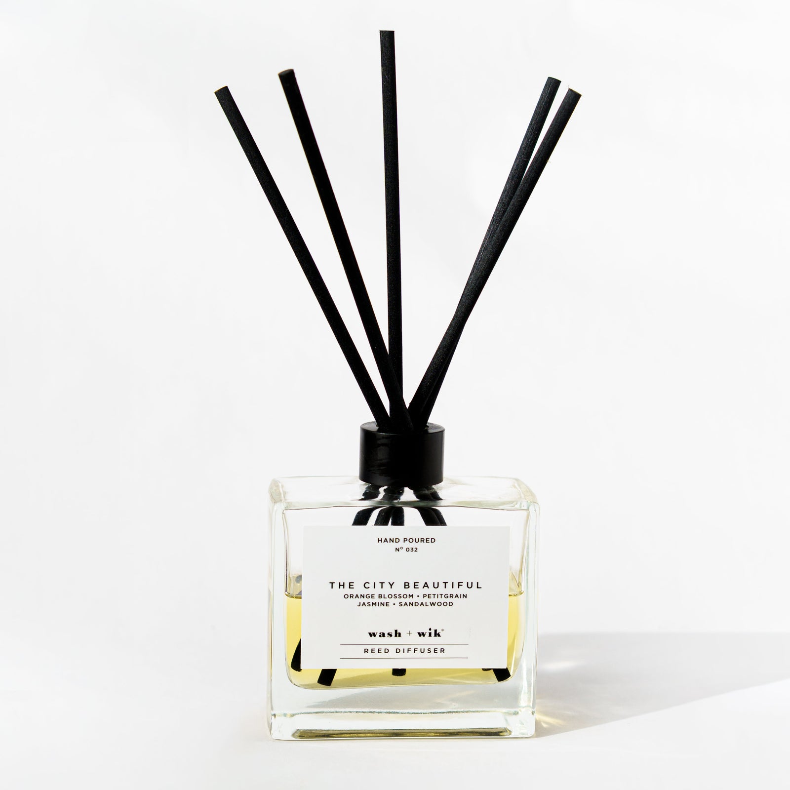 Clear Reed Diffuser on a white background
