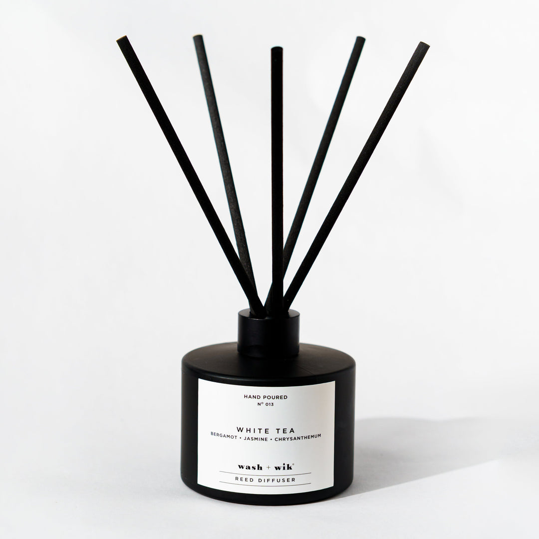 Black Reed Diffuser on a white background