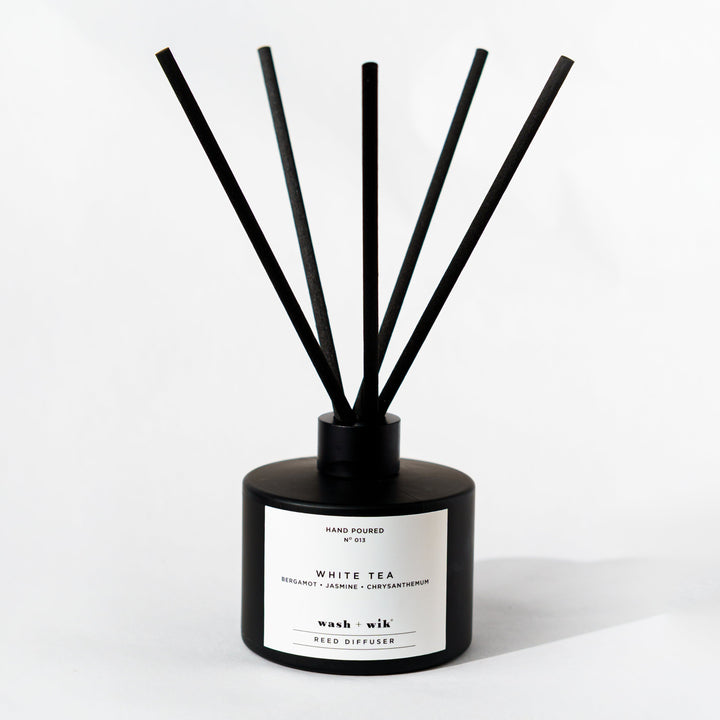 Black Reed Diffuser on a white background