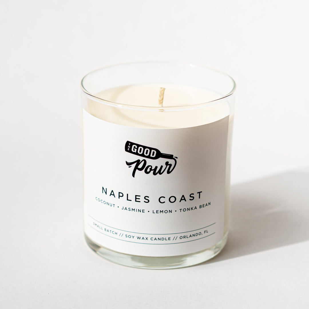 single wick candle with a white background 
