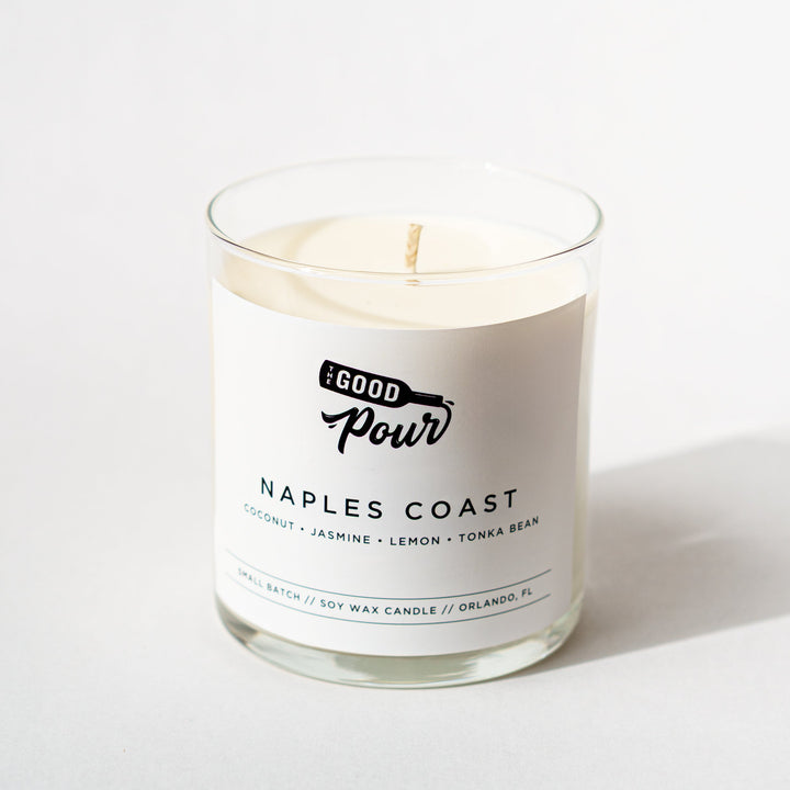 single wick candle with a white background 